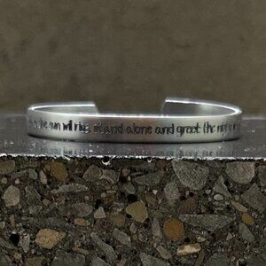 "The Last Remaining Light" Audioslave Lyrics on Silver Open Cuff Bracelet